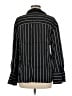 Gap 100% Rayon Stripes Black Long Sleeve Blouse Size M - photo 2