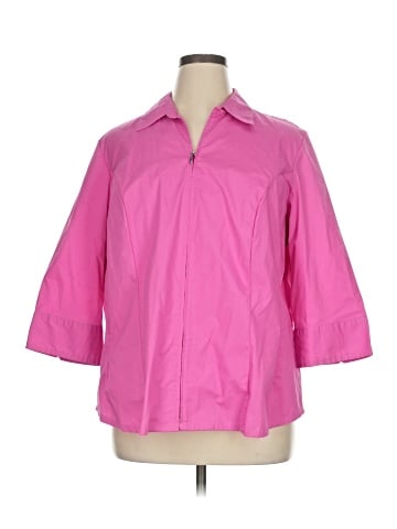 Riders by Lee 3/4 Sleeve Button-Down Shirt (view 1)