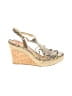 Elaine Turner Animal Print Multi Color Tan Wedges Size 10 - photo 1