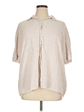 Max Studio 3/4 Sleeve Button Down Shirt