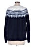 Shein 100% Acrylic Chevron-herringbone Blue Pullover Sweater Size 6 - photo 2