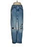 Zara Graphic Blue Jeans Size 6 - photo 1