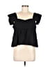 Shein 100% Cotton Black Short Sleeve Top Size 8 - photo 1