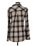 Thread & Supply 100% Viscose Plaid Gray Long Sleeve Blouse Size M - photo 2
