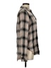Thread & Supply 100% Viscose Plaid Gray Long Sleeve Blouse Size M - photo 4