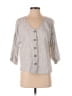Keren Hart Gray 3/4 Sleeve Blouse Size S - photo 1