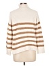 No Comment 100% Polyester Stripes Tan Ivory Pullover Sweater Size L - photo 2