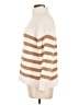 No Comment 100% Polyester Stripes Tan Ivory Pullover Sweater Size L - photo 5