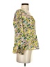 Joy Joy 100% Polyester Yellow 3/4 Sleeve Blouse Size XS - photo 4
