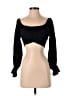 Shein 100% Polyester Black Long Sleeve Top Size S - photo 1