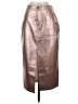 Venus 100% Polyester Metallic Silver Faux Leather Skirt Size 4 - photo 1