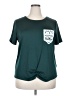 Shein Curve Teal Short Sleeve Top Size 2X - photo 1
