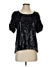 BCBGeneration Black Short Sleeve Blouse Size S - photo 1
