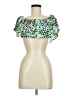 Mara Hoffman 100% Rayon Green Short Sleeve Blouse Size M - photo 1