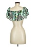 Mara Hoffman 100% Rayon Green Short Sleeve Blouse Size M - photo 2