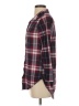 rue21 100% Polyester Plaid Burgundy Long Sleeve Blouse Size S - photo 5