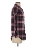 rue21 100% Polyester Plaid Burgundy Long Sleeve Blouse Size S - photo 4