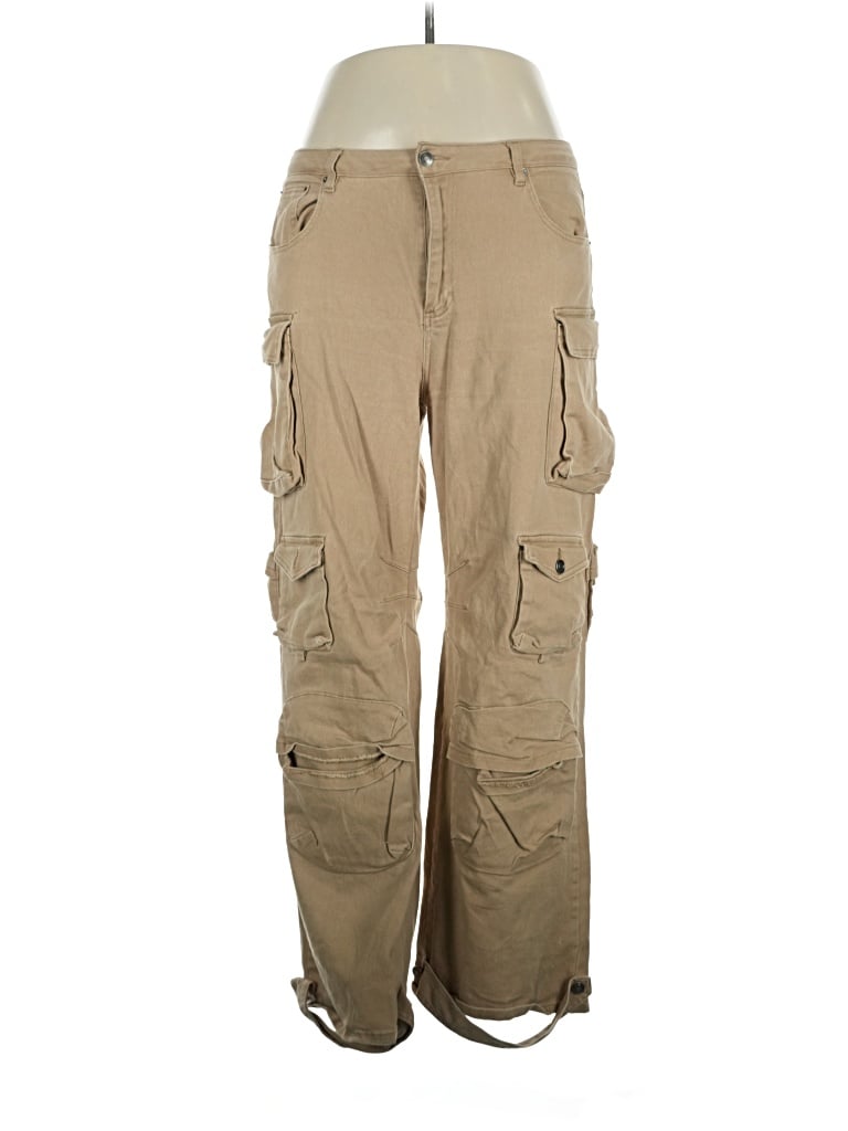 Pre-owned Fashion Nova Cargo Pants In Tan