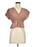 Madewell Brown Short Sleeve Blouse Size M - photo 1