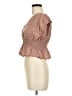 Madewell Brown Short Sleeve Blouse Size M - photo 5