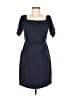 Eliza J 100% Polyester Solid Blue Cocktail Dress Size 6 - photo 1