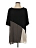 Eileen Fisher 100% Silk Color Block Black Blouse Size S - photo 1