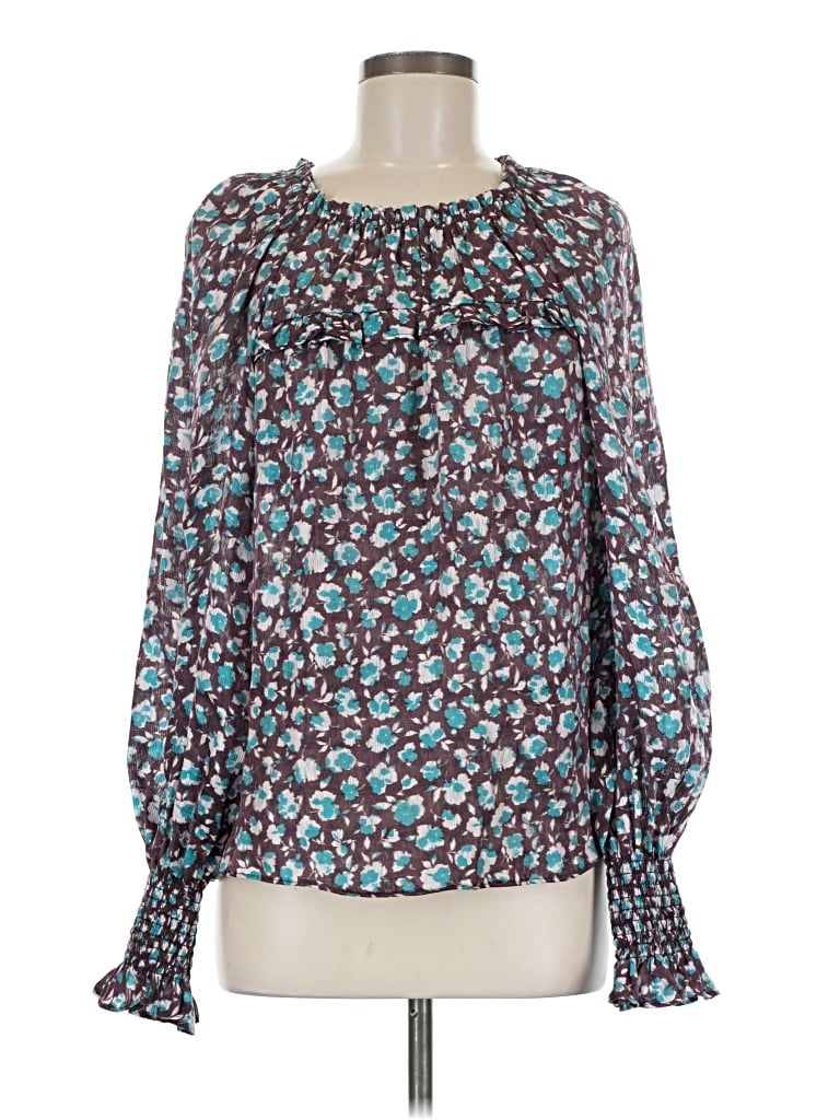 Pre-owned Ramy Brook Long Sleeve Blouse In Blue