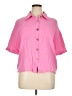 Shein 100% Polyester Solid Pink Short Sleeve Blouse Size XL - photo 1