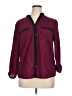 Elementz Houndstooth Burgundy Long Sleeve Blouse Size XL - photo 1