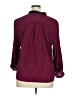 Elementz Houndstooth Burgundy Long Sleeve Blouse Size XL - photo 2