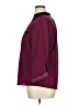 Elementz Houndstooth Burgundy Long Sleeve Blouse Size XL - photo 5