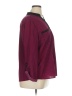 Elementz Houndstooth Burgundy Long Sleeve Blouse Size XL - photo 4