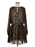 MICHAEL Michael Kors 100% Polyester Animal Print Brown Casual Dress Size 6 - photo 1