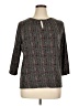 Chaps Tweed Gray 3/4 Sleeve Blouse Size 1X - photo 1