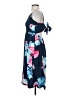 Unbranded Floral Blue Casual Dress Size S - photo 5