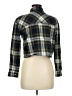 RSQ 100% Cotton Plaid Green Long Sleeve Button-Down Shirt Size M - photo 2