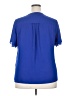 Assorted Brands 100% Polyester Blue Short Sleeve Blouse Size XXL - photo 2