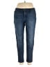 Inc Denim Solid Blue Jeans Size 16 - photo 1