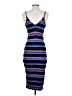 Express Stripes Blue Casual Dress Size S - photo 2