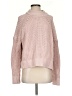 Express 100% Cotton Solid Pink Turtleneck Sweater Size S - photo 1