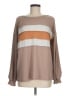 Bibi Color Block Brown Sweatshirt Size M - photo 1
