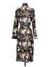 Jennifer Lopez 100% Polyester Paisley Brown Casual Dress Size S - photo 2