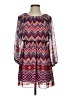 Xtraordinary 100% Polyester Chevron-herringbone Purple Casual Dress Size 14 - photo 1