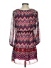 Xtraordinary 100% Polyester Chevron-herringbone Purple Casual Dress Size 14 - photo 2