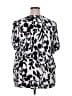 Well Worn 100% Viscose Silver Short Sleeve Blouse Size XXL - photo 2