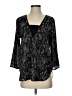 Dex 100% Polyester Black 3/4 Sleeve Blouse Size S - photo 1