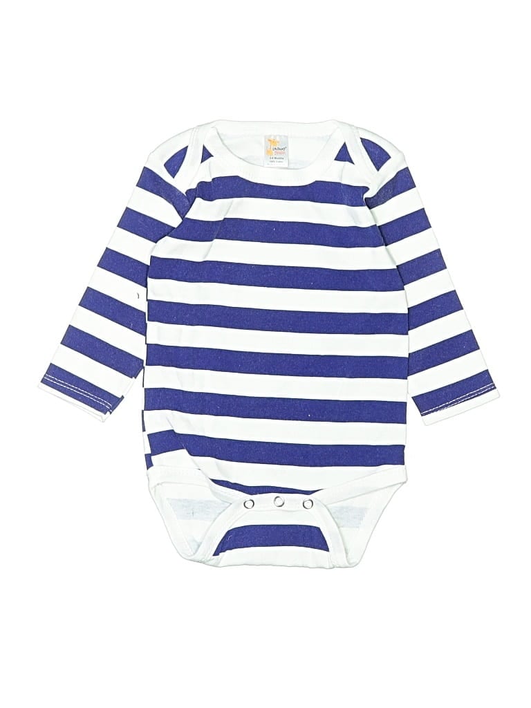 Pre-owned Laughing Giraffe Babies' Long Sleeve Onesie In Blue