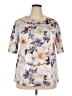 Unbranded 100% Polyester Floral Ivory Short Sleeve T-Shirt Size XXL - photo 1