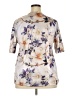 Unbranded 100% Polyester Floral Ivory Short Sleeve T-Shirt Size XXL - photo 2