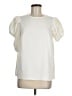 Express 100% Polyester Ivory Short Sleeve Blouse Size M - photo 1